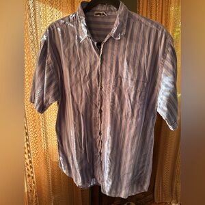 VTG Men's Striped Button-Up Shirt